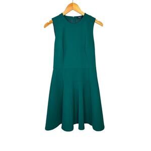 MADEWELL Anywhere Fit & Flare Skater Dress in Emerald Green Women's Size 4